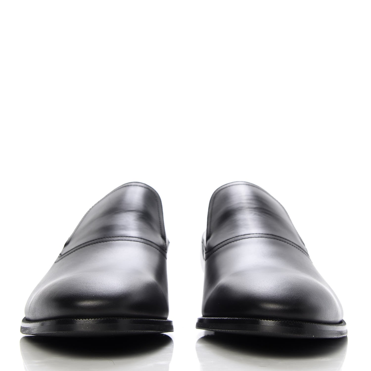 Gucci Calfskin Mens Classic Logo Loafers 9.5 Black 2 of 10