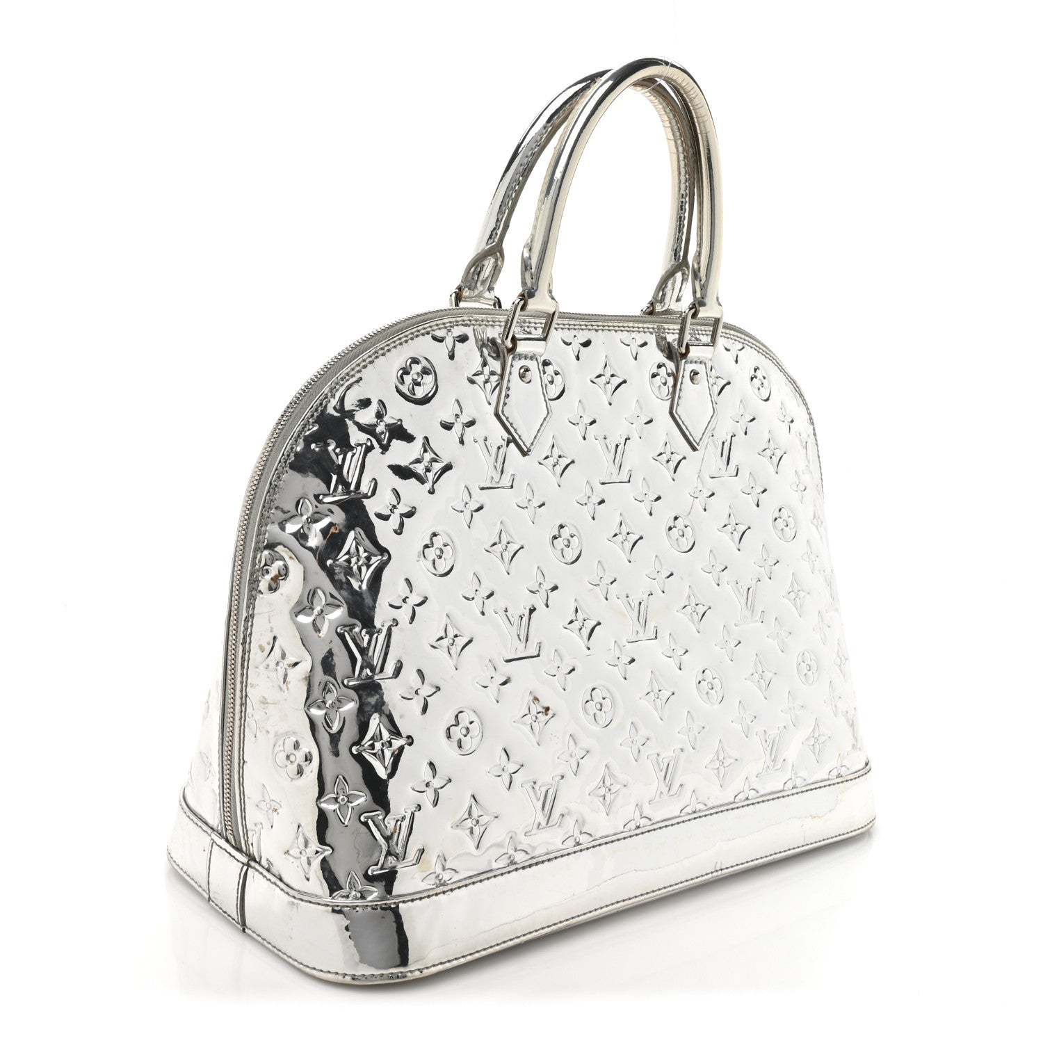 Louis Vuitton Monogram Miroir Alma MM Silver 4 of 33
