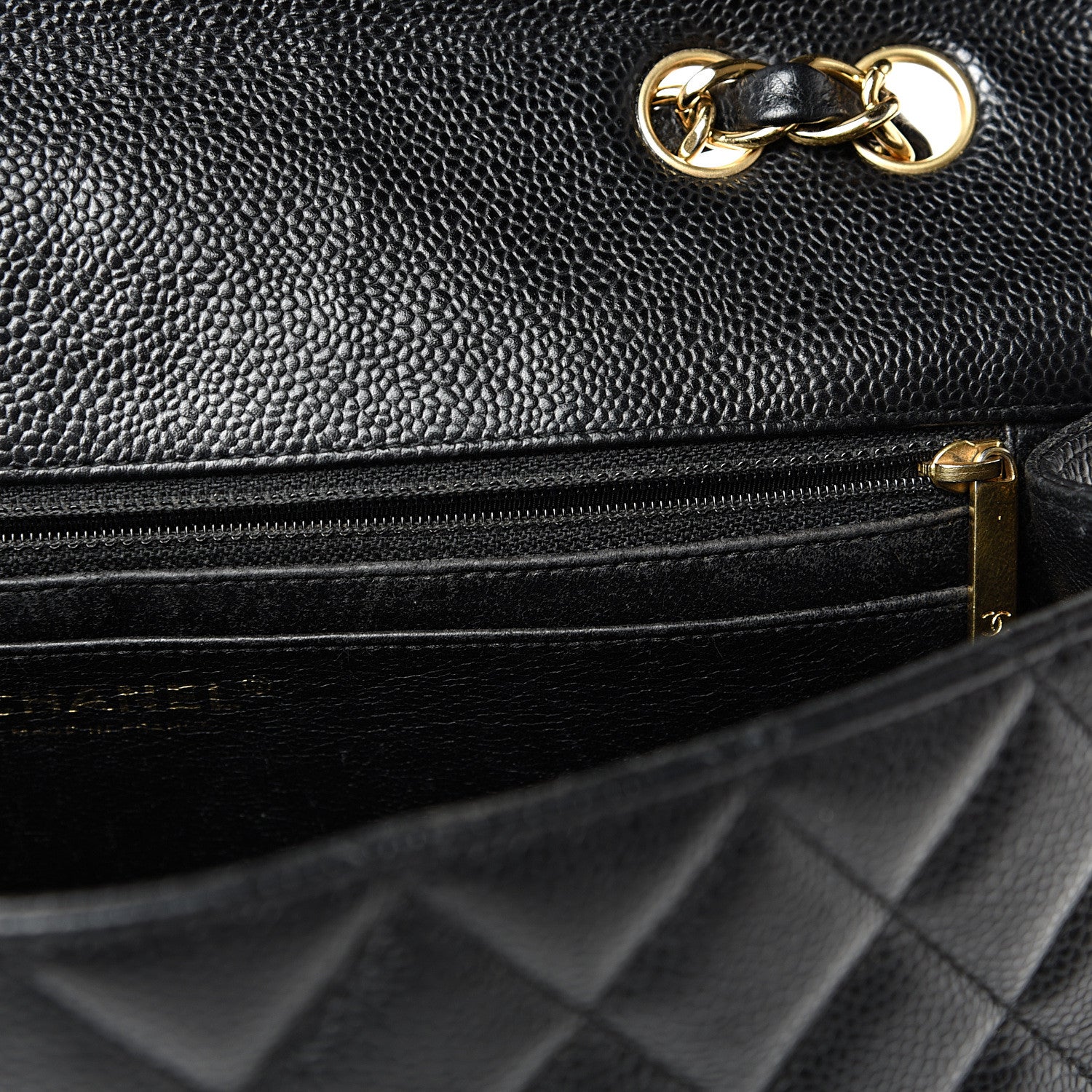 Chanel Caviar Quilted Jumbo Single Flap Black 12 of 13