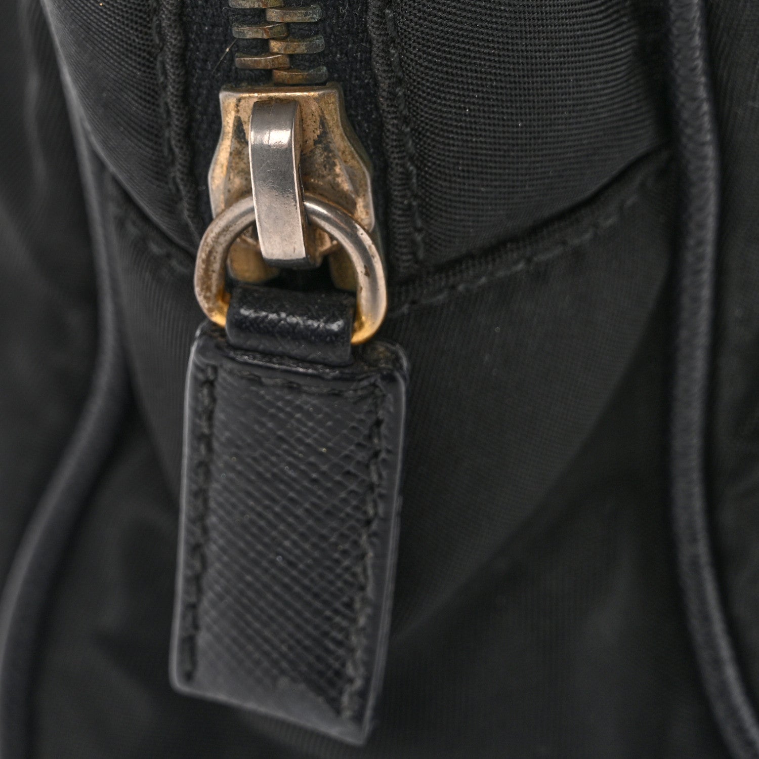 Prada Nylon Saffiano Small Top Handle Bag Black 11 of 14