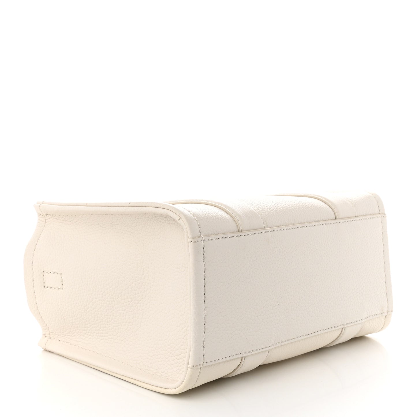 Grained Calfskin Mini The Tote Bag Cotton Silver
