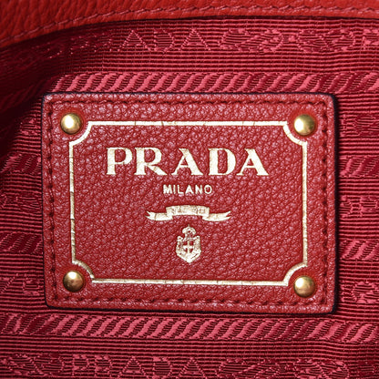 Prada Vitello Daino Tote Rosso 6 of 12