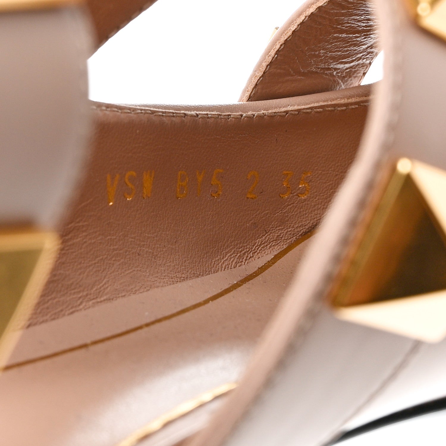 Valentino Garavani Calfskin Roman Stud Ankle Strap Flat Mules 35 Rose Cannelle 8 of 8