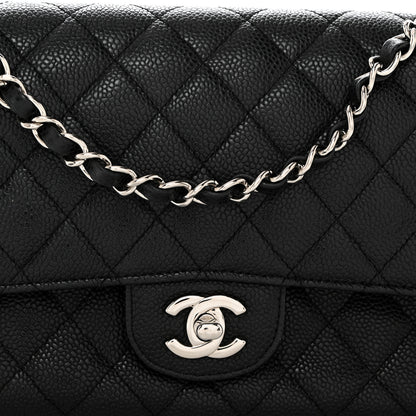 Chanel Caviar Quilted Medium Double Flap Black 8 of 10