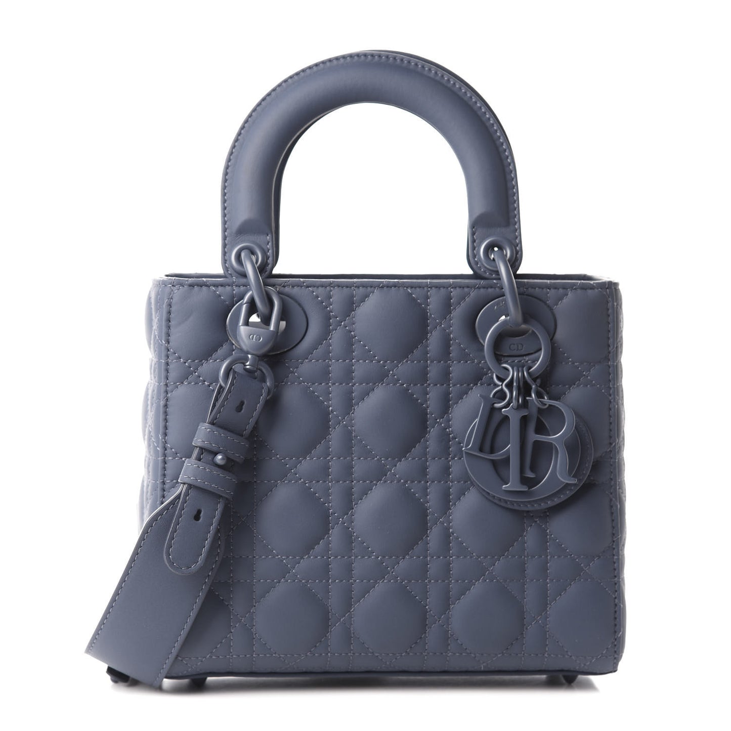 Ultra Matte Calfskin Cannage Small My ABCDior Lady Dior Dark Denim Blue
