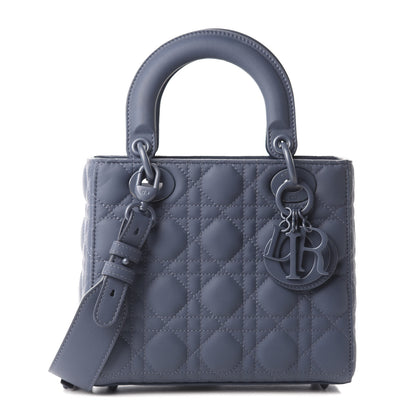 Christian Dior Ultra Matte Calfskin Cannage Small My ABCDior Lady Dior Dark Denim Blue 1 of 11