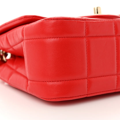 Chanel Lambskin Resin Crystal Square Quilted Monacoco Mini Flap Red 9 of 11