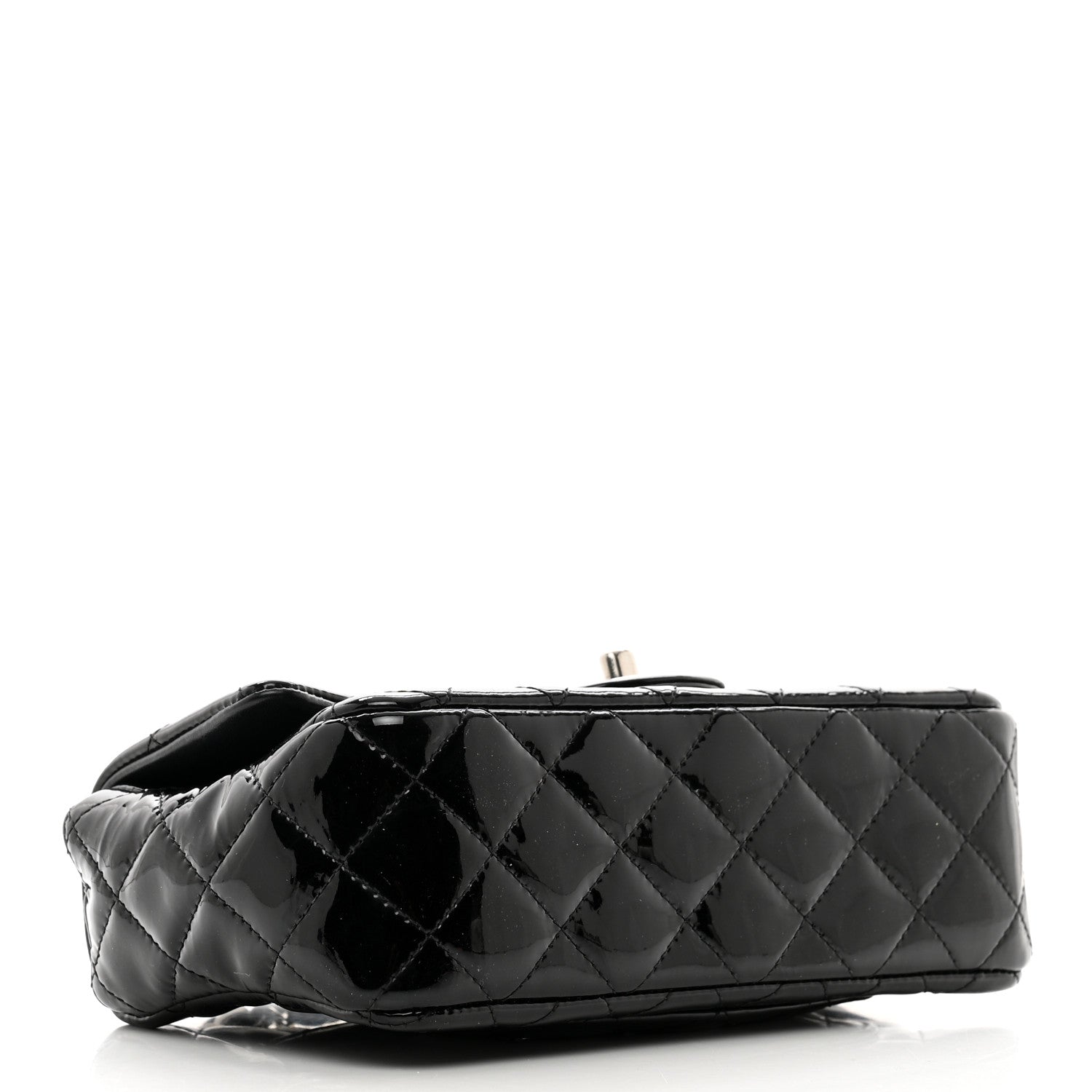 Chanel Patent Calfskin Quilted Mini Rectangular Flap Black 4 of 10