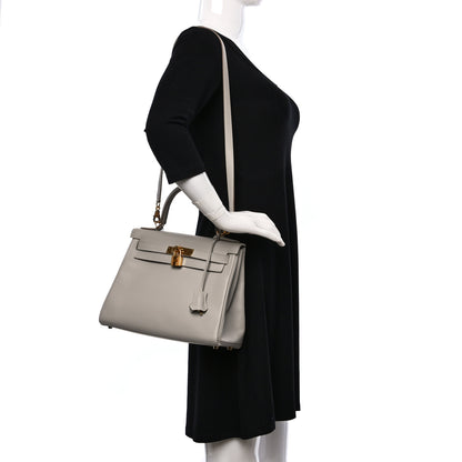 Hermes Evercolor Kelly Retourne 28 Gris Perle 2 of 11