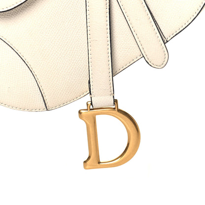 Christian Dior Grained Calfskin Mini Saddle Bag White 6 of 11