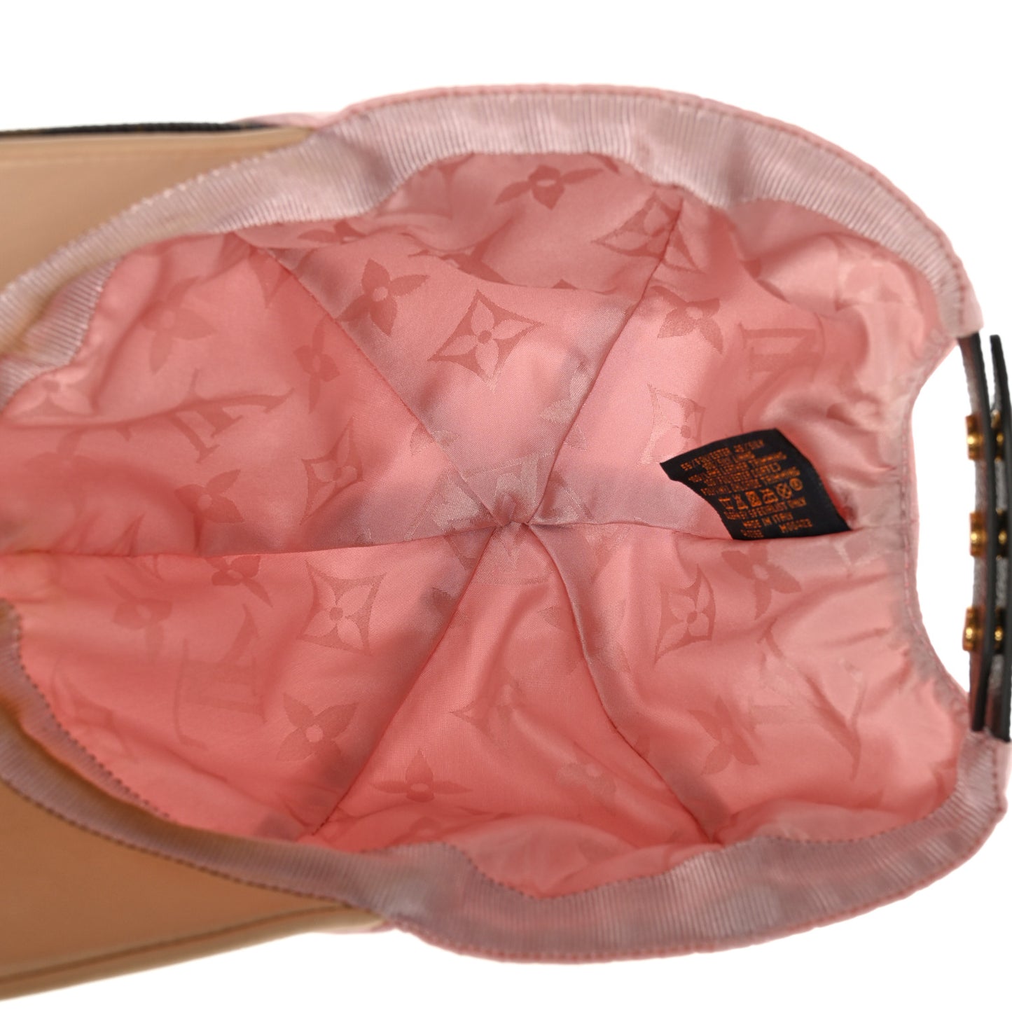 Polyester Silk Monogram LV Get Ready Cap M Pink