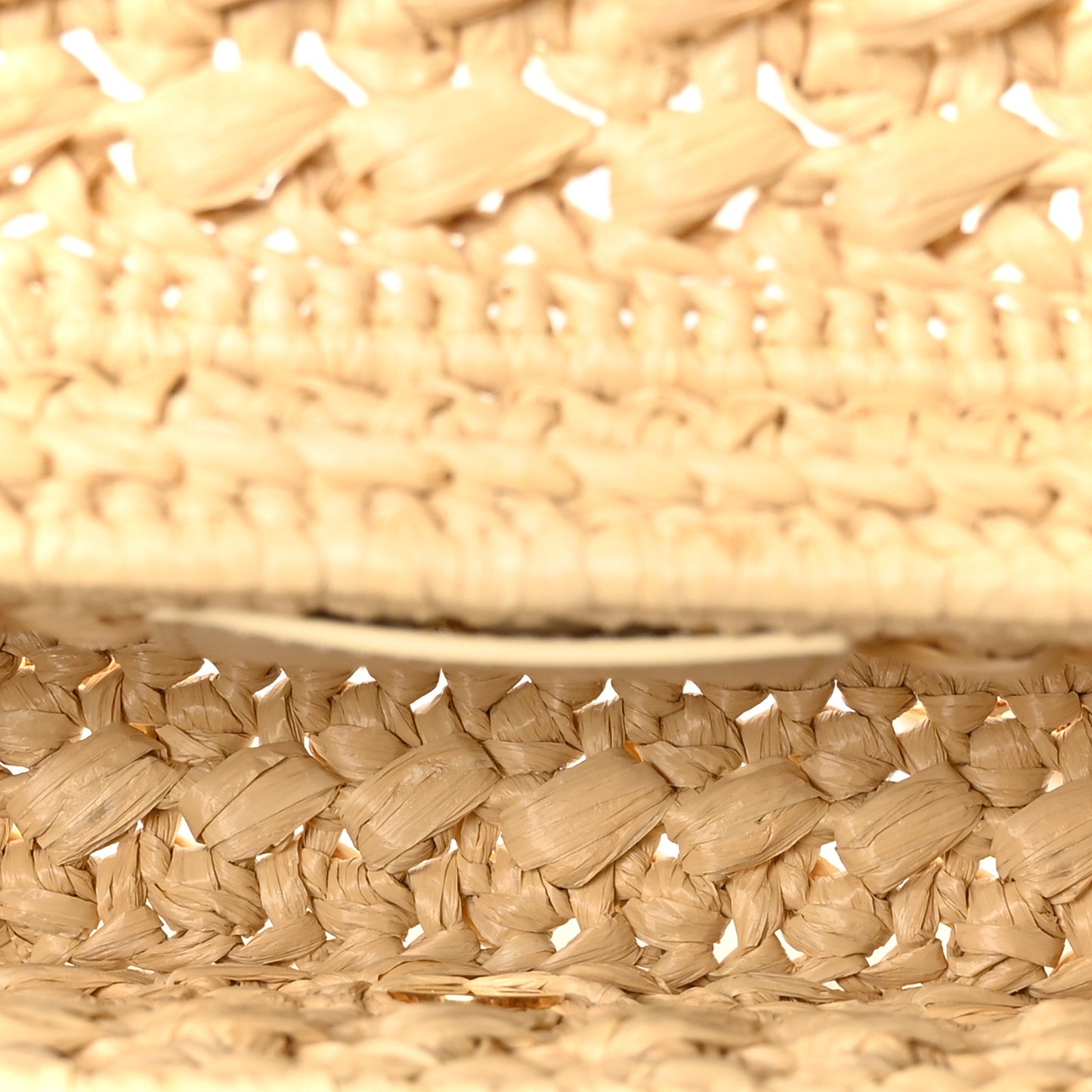 Raffia Effect Claude Chain Shoulder Bag Natural