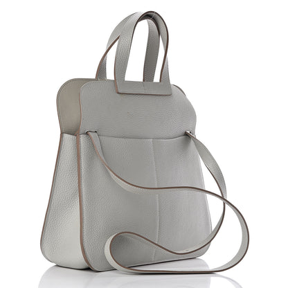 Hermes Taurillon Clemence Halzan 31 Gris Perle 5 of 17