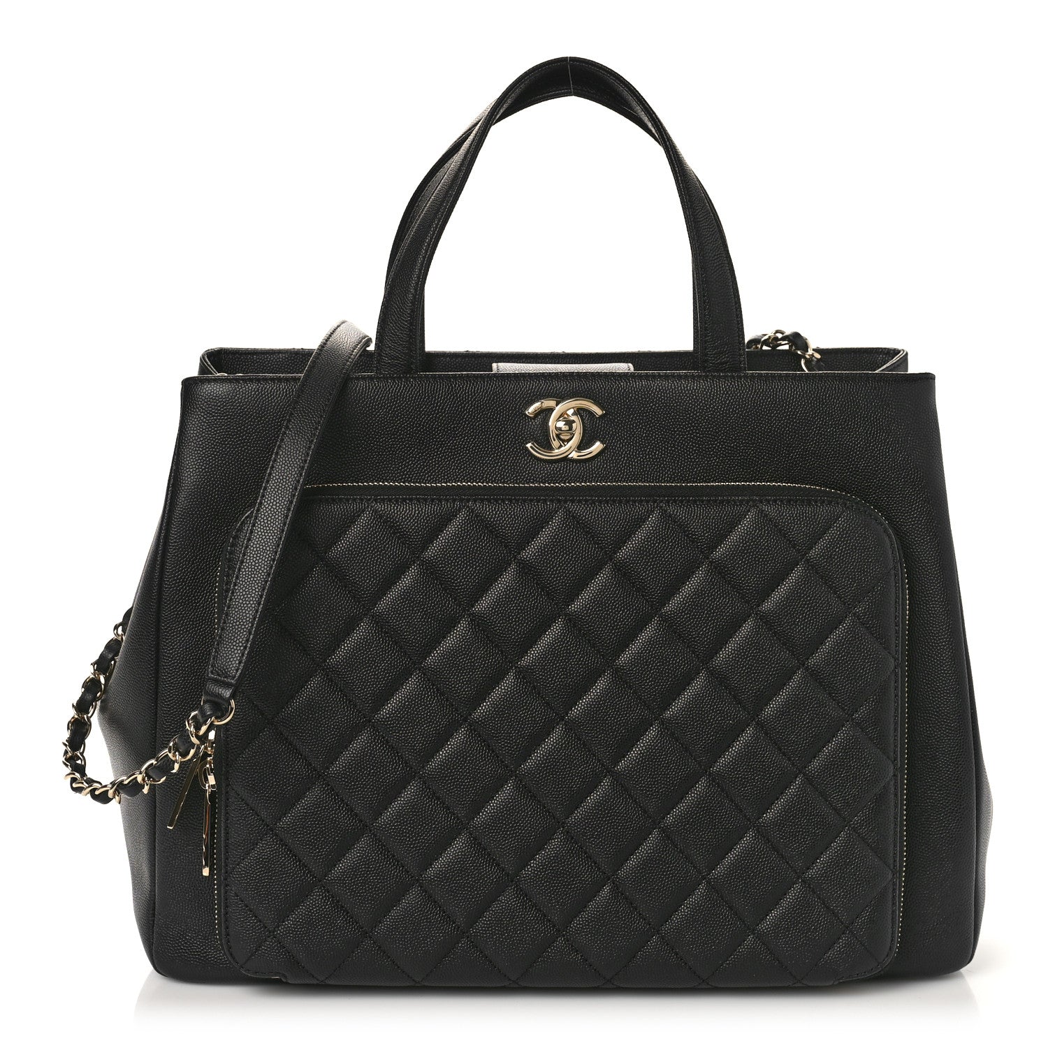 Chanel Caviar Quilted Large Business Affinity Shopping Bag Black 1 of 9