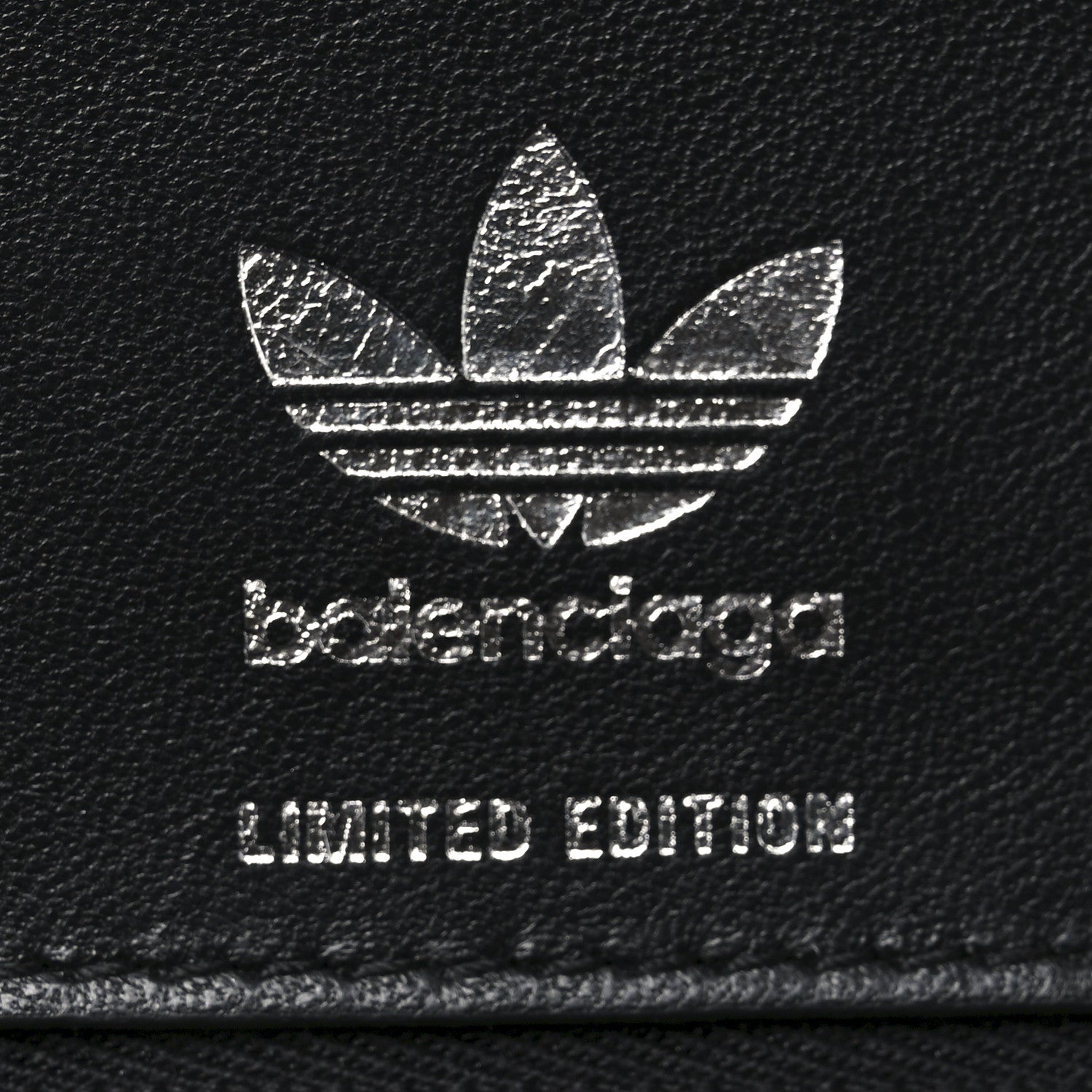 Balenciaga X ADIDAS Shiny Box Calfskin Medium Hourglass Top Handle Bag Black White 6 of 9