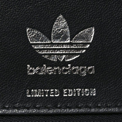 Balenciaga X ADIDAS Shiny Box Calfskin Medium Hourglass Top Handle Bag Black White 6 of 9