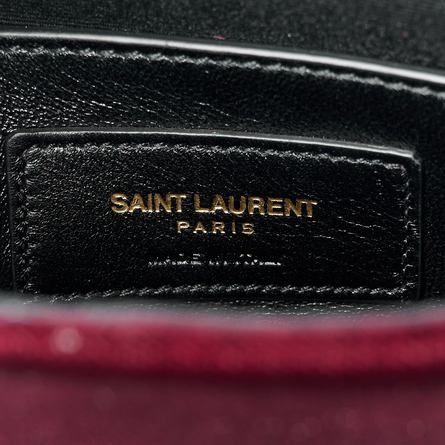Saint Laurent Velvet Opium 2 Crossbody Bag Bordeaux Black 6 of 10