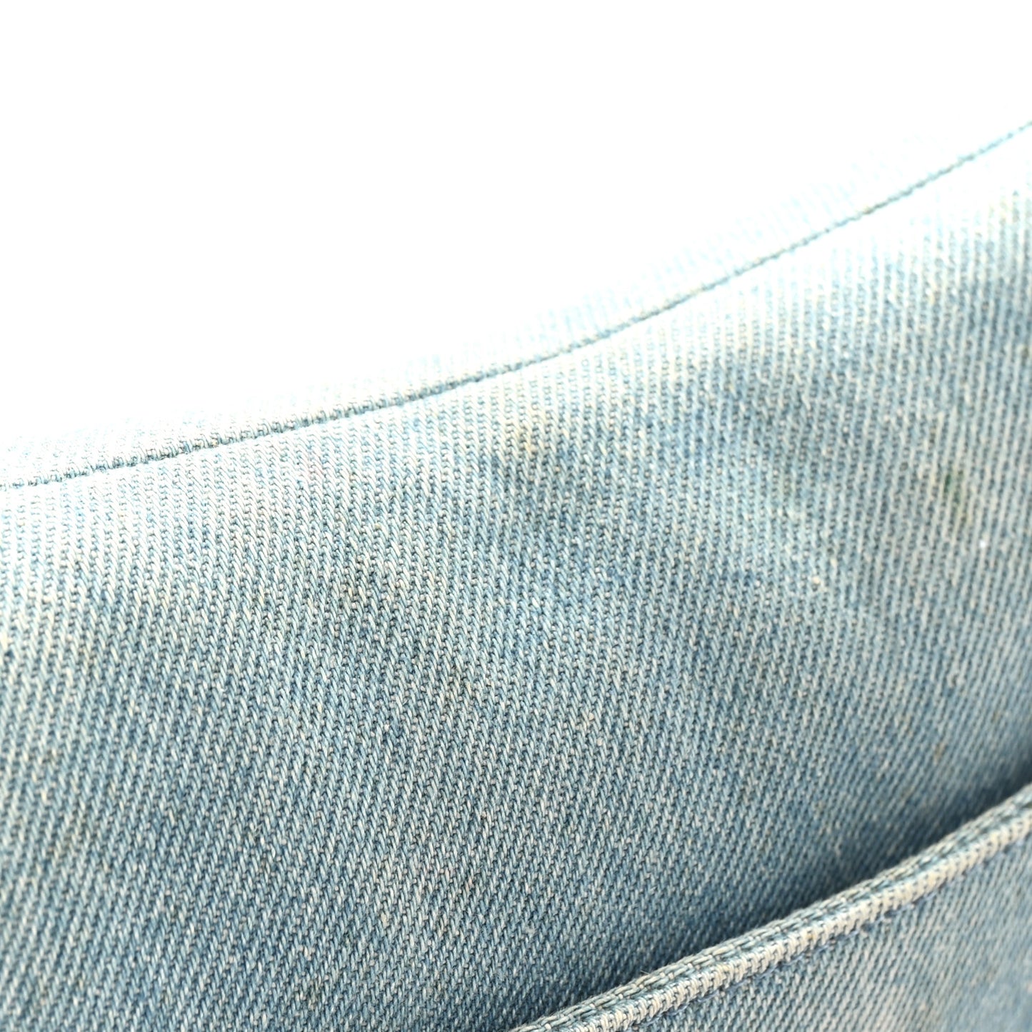 Denim Calfskin Saddle Bag Light Blue