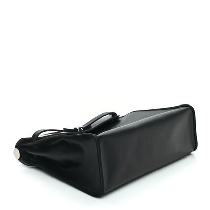 Hermes Toile H Berline Vache Hunter Herbag Zip PM 31 Black Ecru 5 of 11