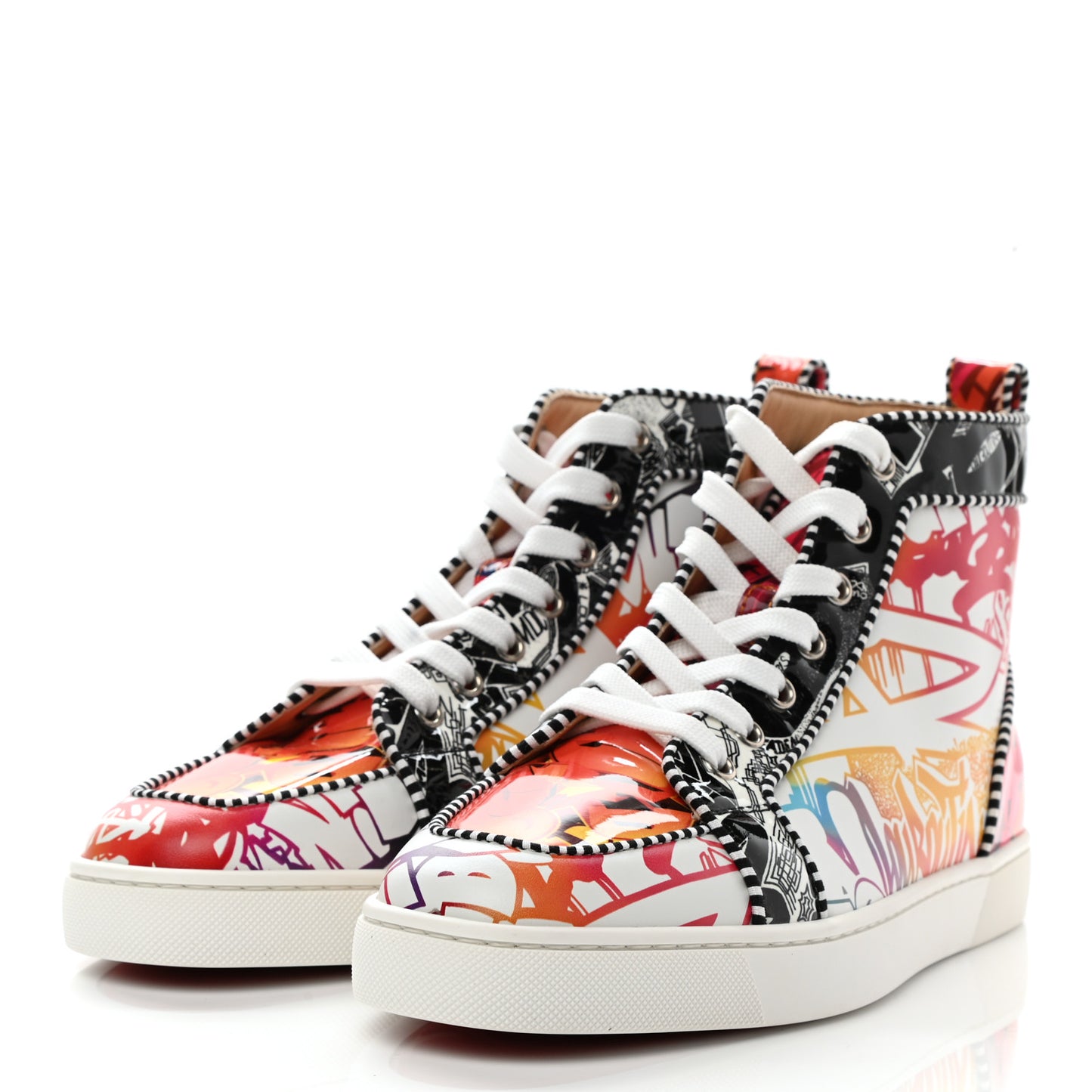 Patent Graffiti Rantus Orlato Sneakers 41 White Multicolor
