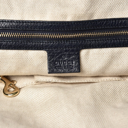Gucci Pebbled Calfskin Large Soho Shoulder Bag Blue 6 of 15