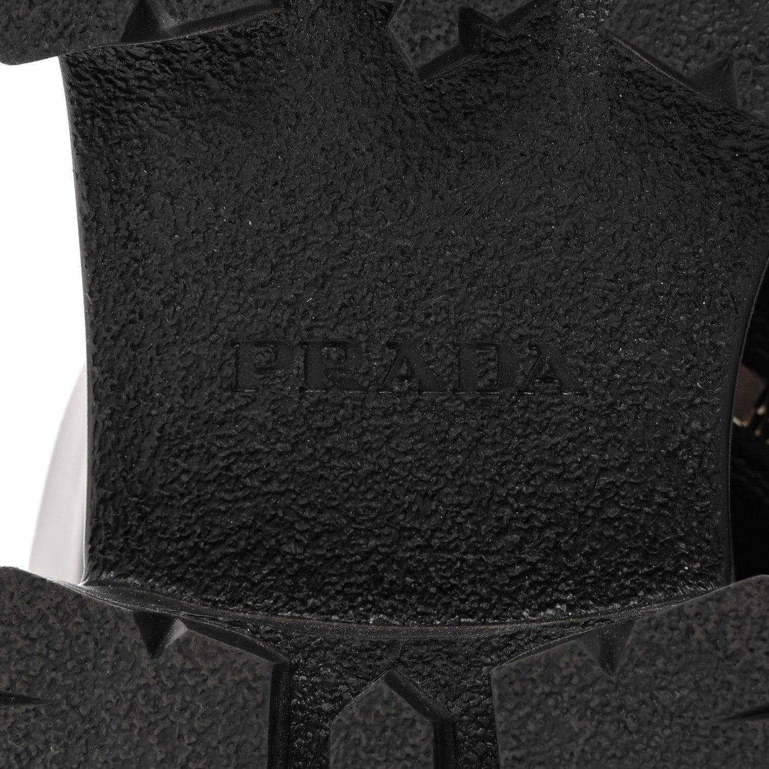 Prada Spazzolato Rois Re-Nylon Metal Triangle Logo Monolith Pouch Pocket 55mm Tall Combat Boots 39 Black 8 of 8