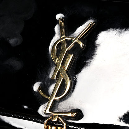 Saint Laurent Patent Small Classic Monogram Kate Tassel Satchel Black 13 of 13