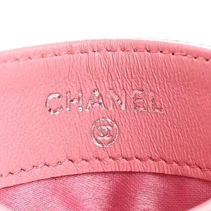 Chanel Lambskin Camellia Embossed Card Holder Pink 7 of 12