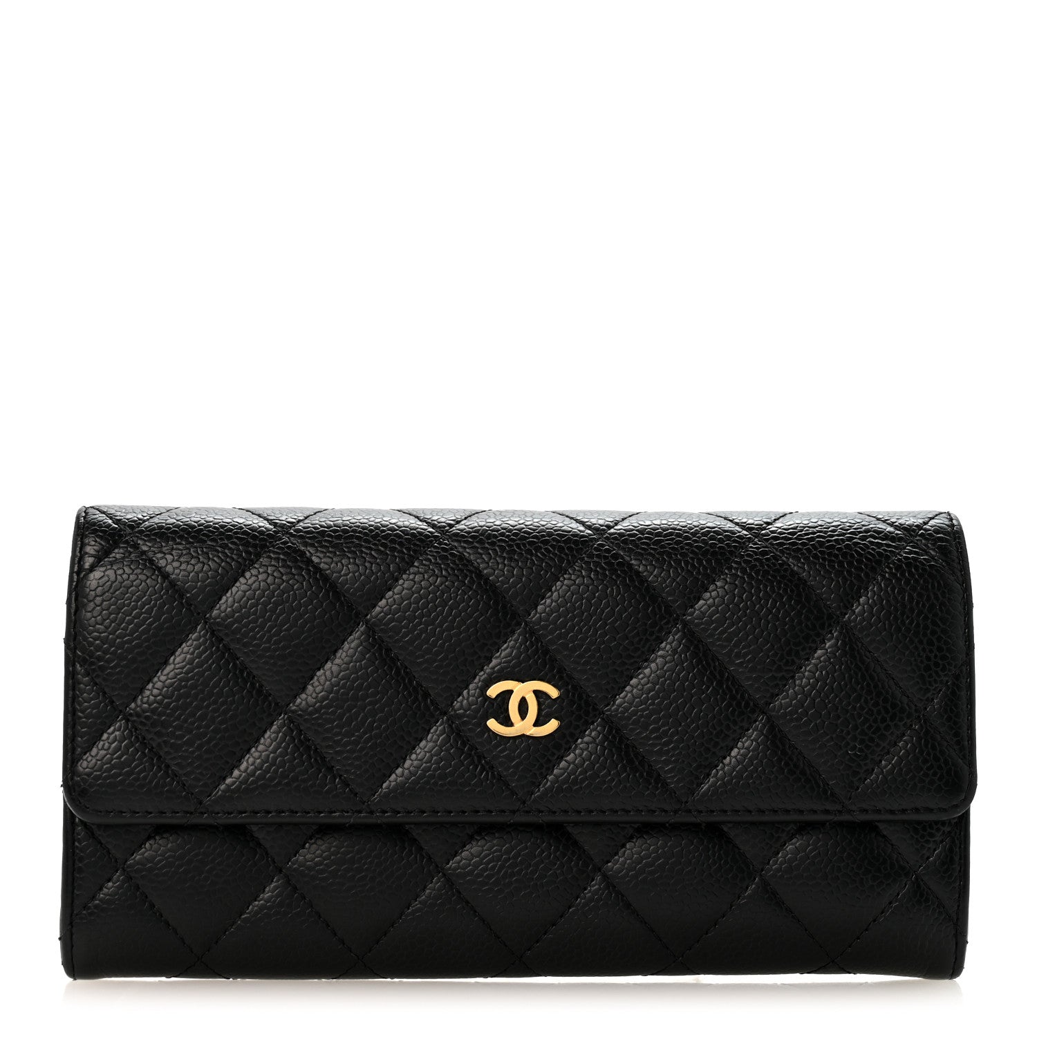 Chanel Caviar Quilted Large Flap Wallet Black 1 of 12