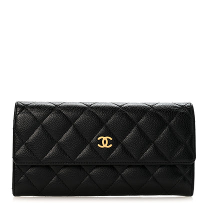 Chanel Caviar Quilted Large Flap Wallet Black 1 of 12