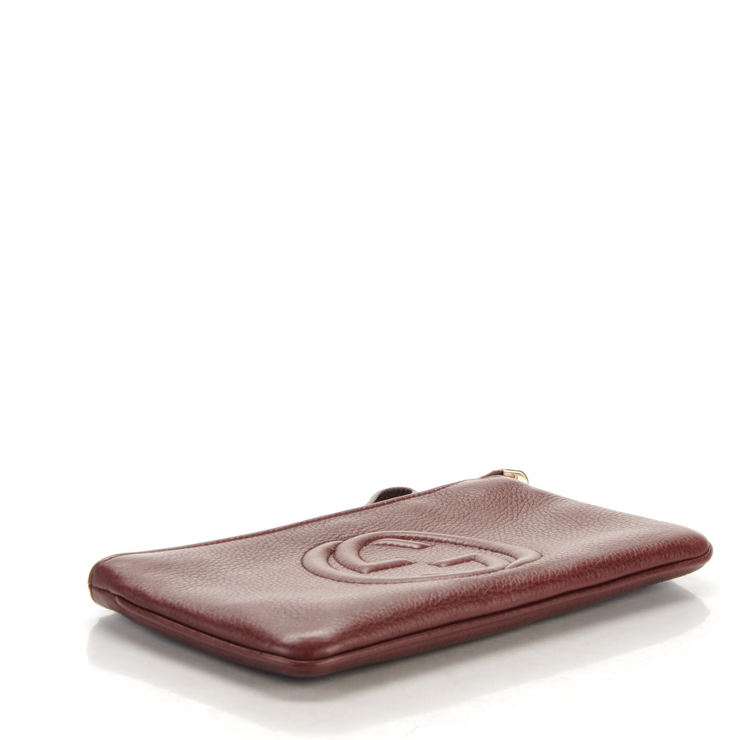 Pebbled Calfskin Soho Wristlet Scarlatto
