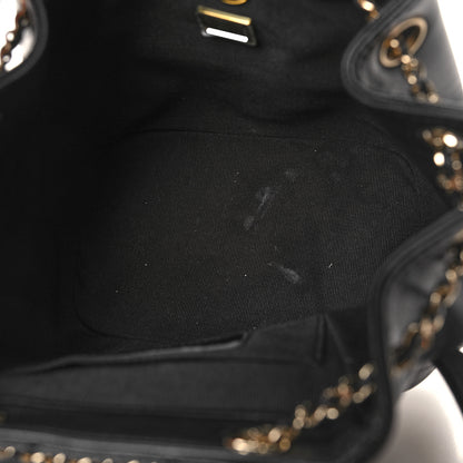 Chanel Lambskin Quilted Small Duma Drawstring Backpack Black 5 of 10
