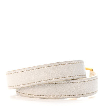 Hermes Epsom Baby Pavane Double Tour Bracelet S White 3 of 3