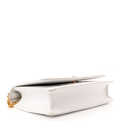 Burberry Lambskin Quilted Lola Clutch On Chain White 4 of 11