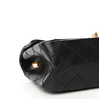 Chanel Aged Calfskin Quilted 2.55 Reissue Mini Flap Black 8 of 12