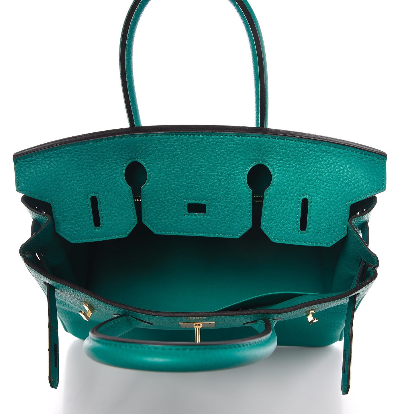 Taurillon Clemence Birkin 30 Bleu Paon