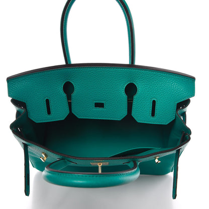 Hermes Taurillon Clemence Birkin 30 Bleu Paon 9 of 30