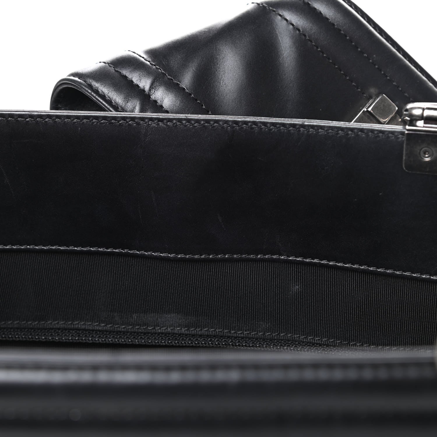 Chanel Glazed Calfskin Boy Tote Black 13 of 16