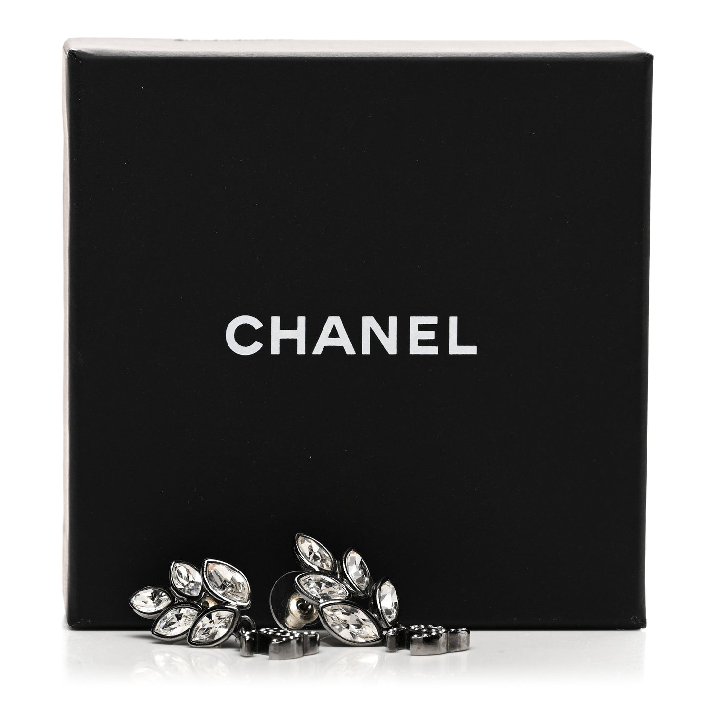 Ruthenium Crystal CC Dangle Earrings Silver