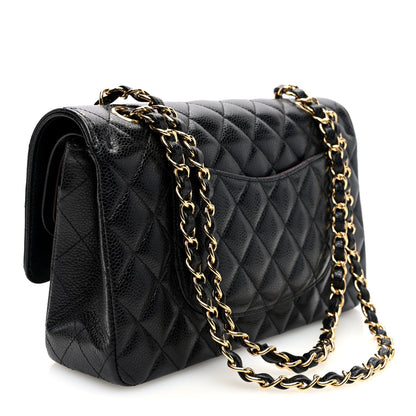 Chanel Caviar Quilted Medium Double Flap Black 3 of 11