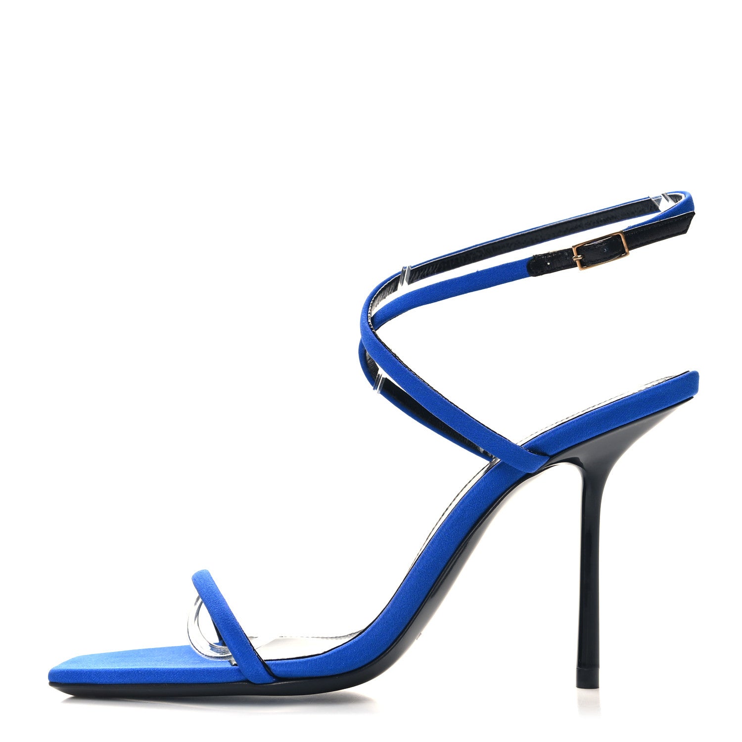 Saint Laurent Silk Crepe Baliqua 95 Sandals 36 Picasso Blue 1 of 9