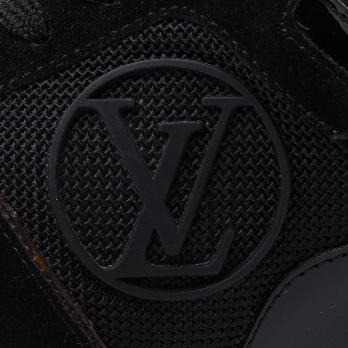 Suede Monogram Run Away Sneakers 35 Black