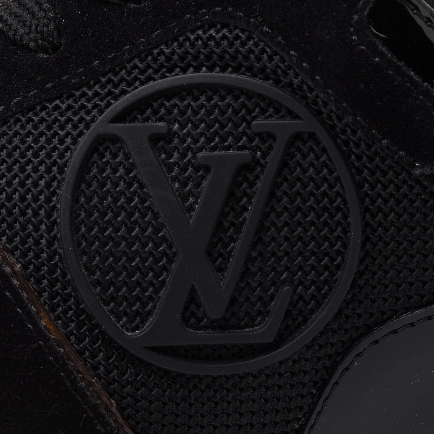 Louis Vuitton Suede Monogram Run Away Sneakers 35 Black 8 of 10