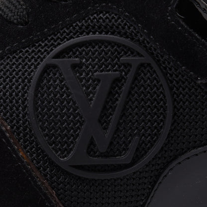 Louis Vuitton Suede Monogram Run Away Sneakers 35 Black 8 of 10