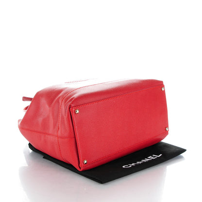 Chanel Caviar CC Drawstring Shoulder Bag Red 4 of 8