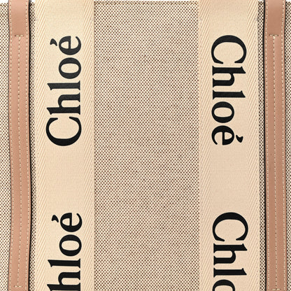 Chloe Cotton Calfskin Medium Woody Ribbon Tote Biscotti Beige 8 of 11