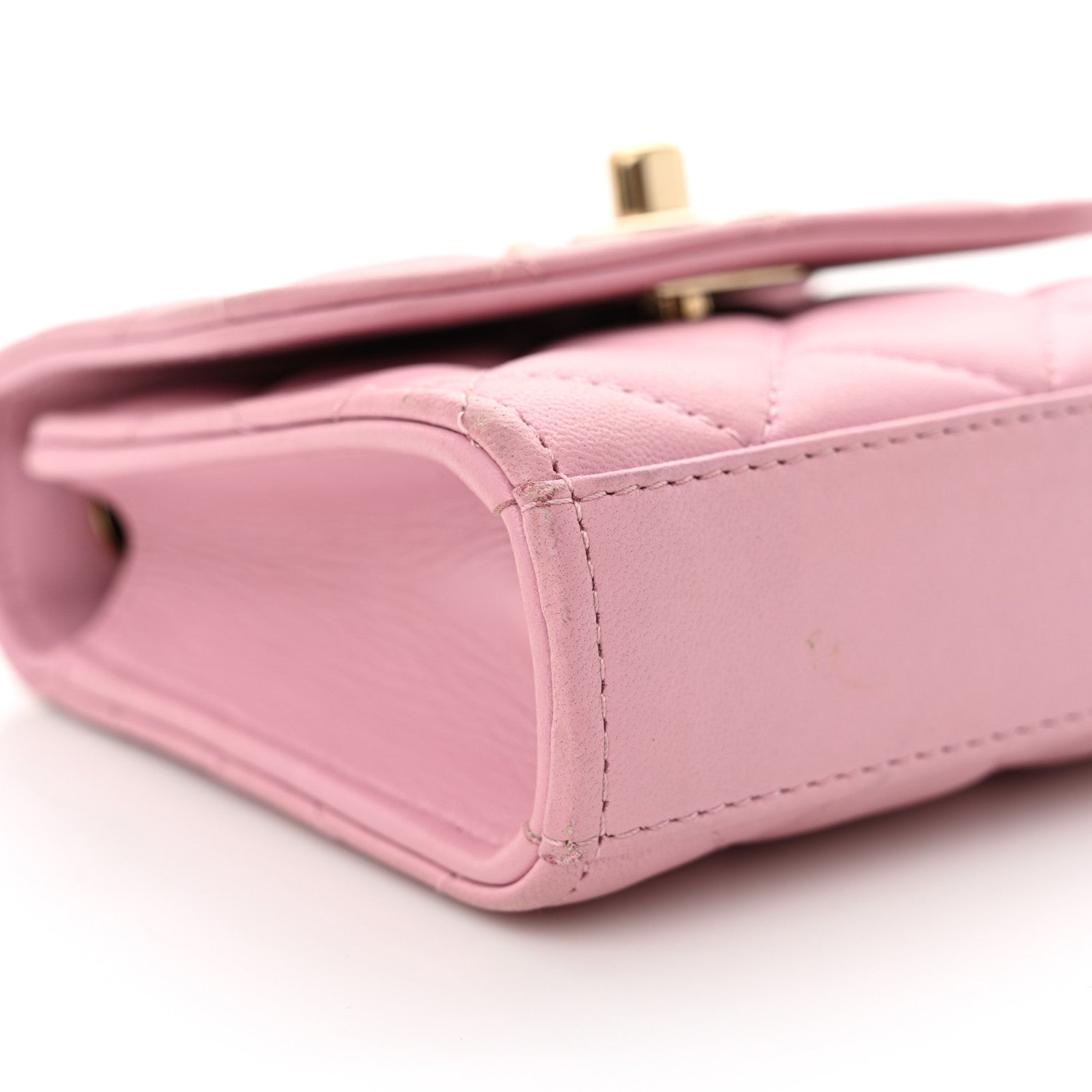 Chanel Lambskin Quilted Mini Trendy CC Clutch With Chain Light Pink 9 of 11
