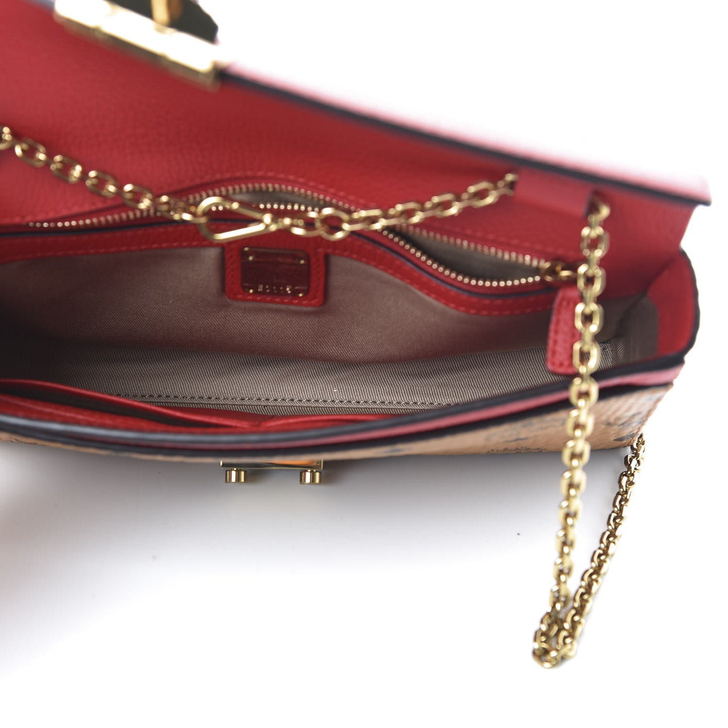 Visetos Millie Wallet On Chain Cognac Ruby Red