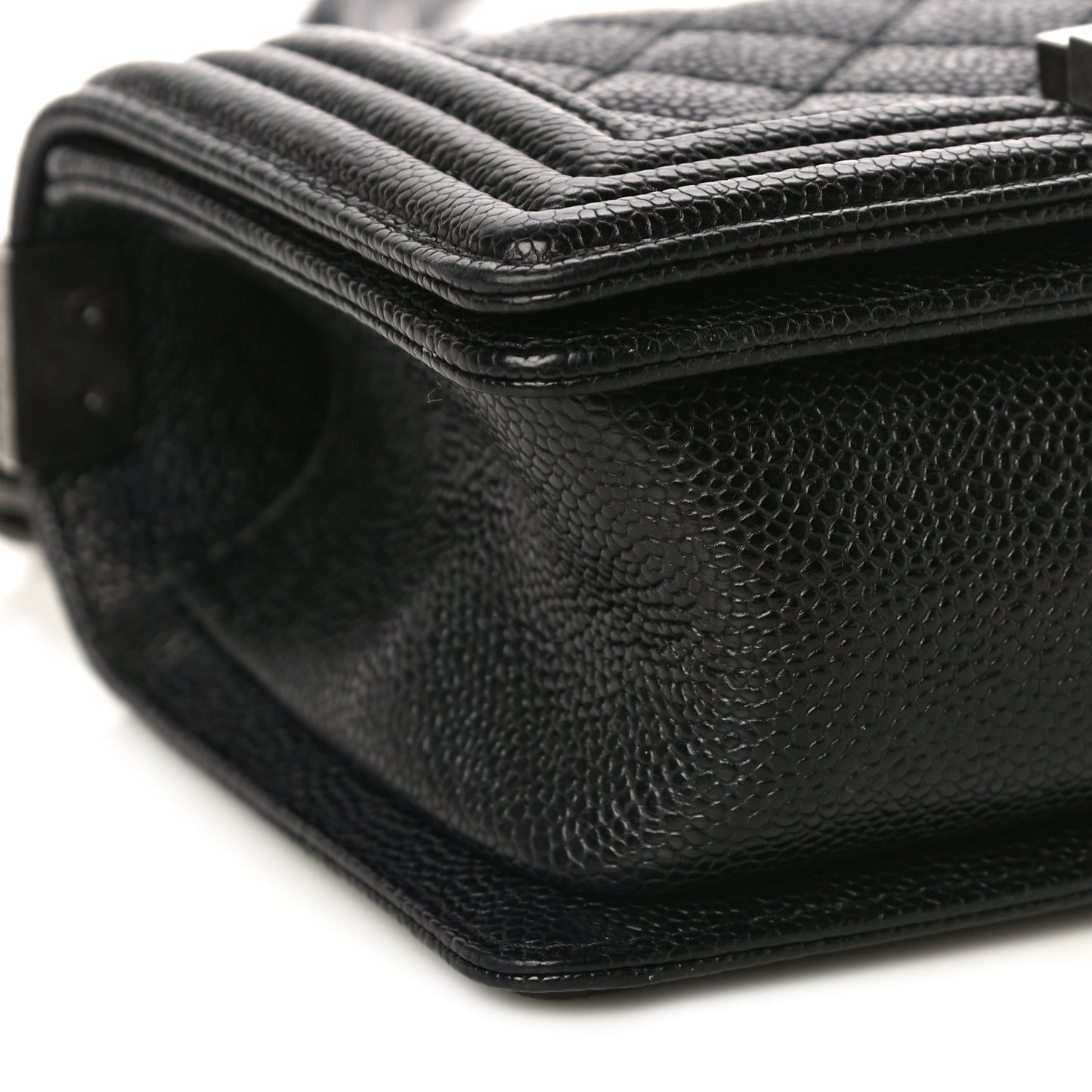 Caviar Quilted Small Boy Flap Black