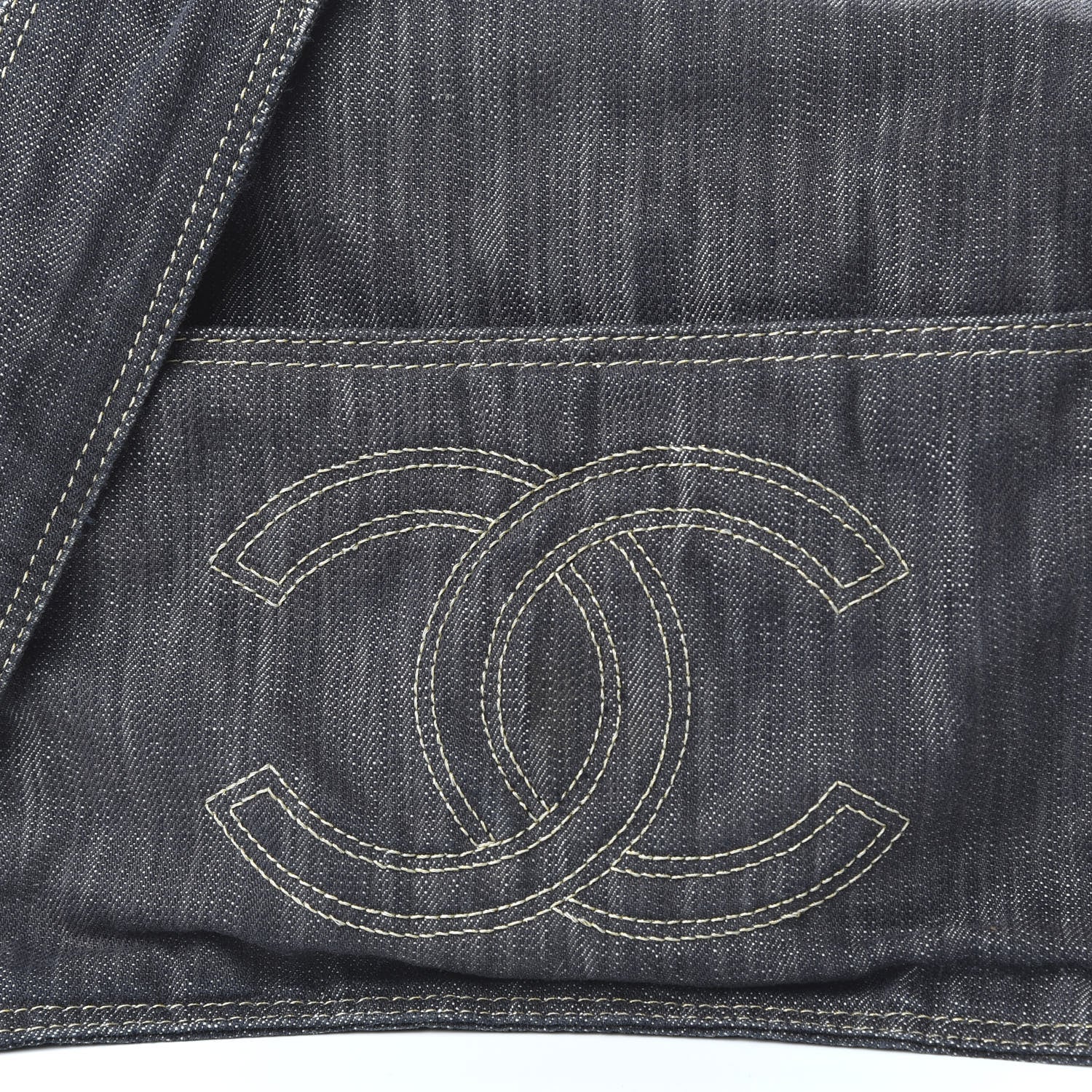 Chanel Denim CC Messenger Bag Blue 10 of 10